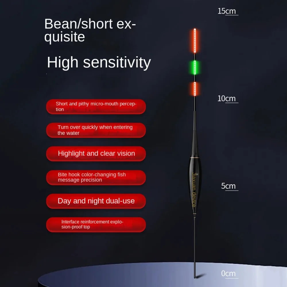 Smart Led Fishing Float Highly Sensitive Remind Buoy Gravity Sensor Glowing Electric Night Fishing Strobe Long Tail. Night fishing