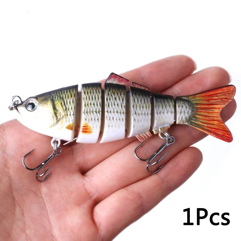 6 Segment Multi Jointed Fishing Lure Sinking 10cm/17.5g Swimbait Artificial Wobblers Crankbait Hard Bait Pesca Tackle 5/3/1Pcs