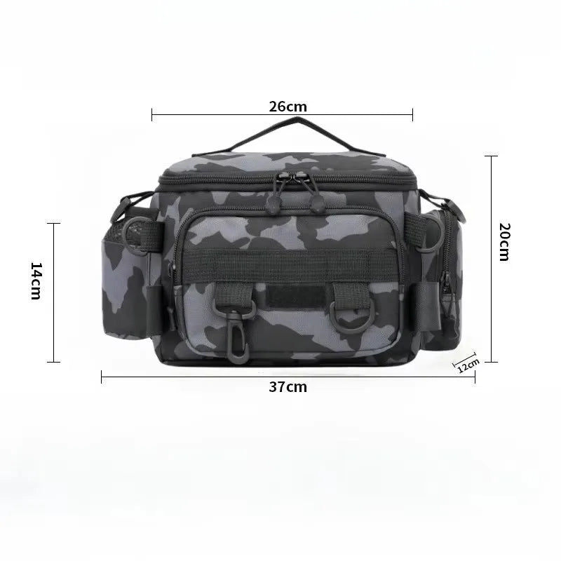 Luya Bag Double Shoulder Single Shoulder Back Waterproof Multi-functional Fishing Outdoor Equipment Fishing Gear Bag