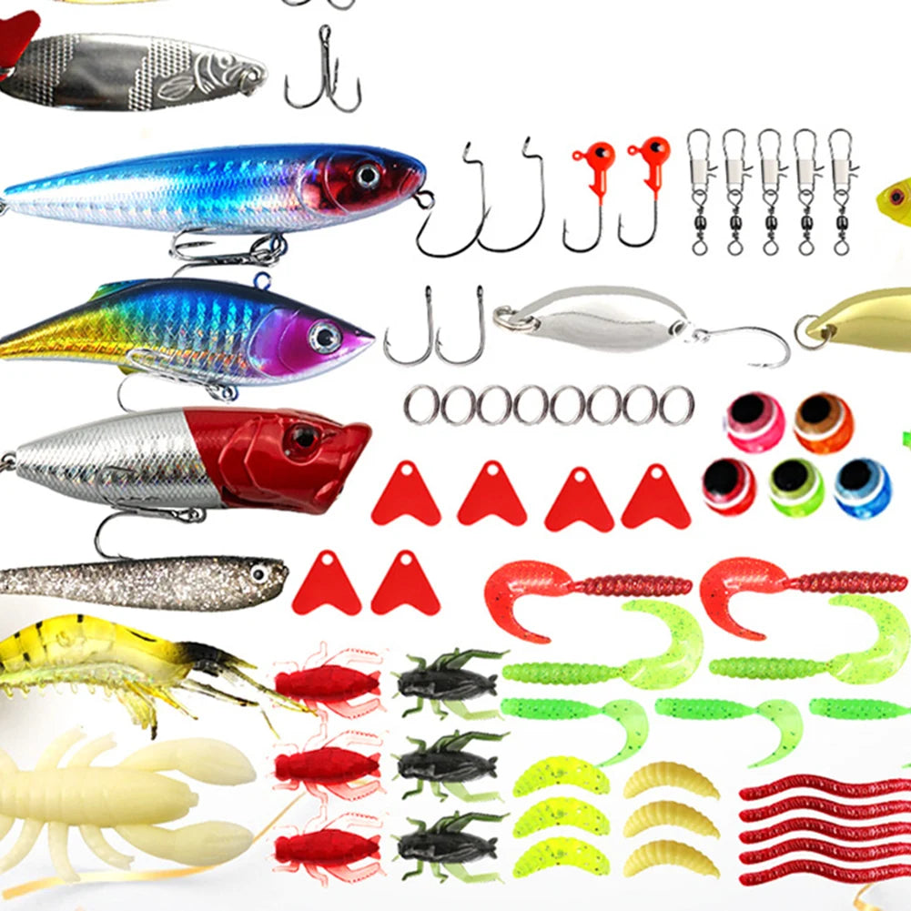 2024 Fishing Tackle Set Advent Calendar 24 Days Christmas Fishing Lures Box Xmas Fish Bait Box Surprise Gifts for Fishing Lover