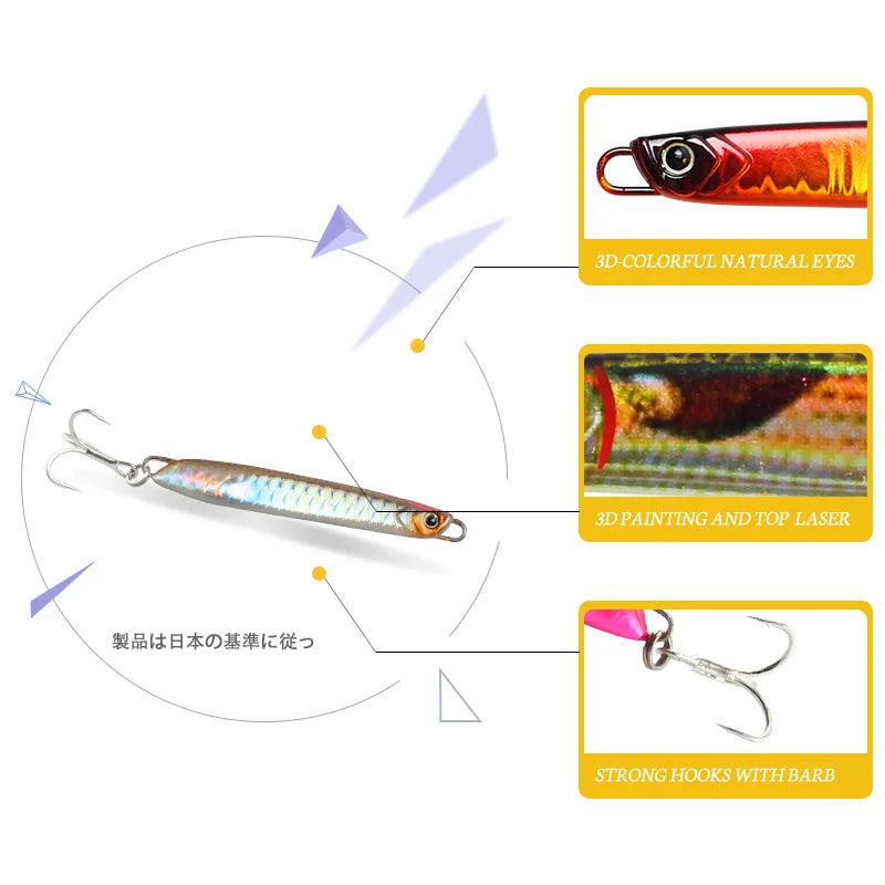 Magic Works New 2024 Fishing Metal Jig 15G 20G 30G Sea Fishing Lures Little Magic Jig Fishing Tackle Professional Fake Fish Jig