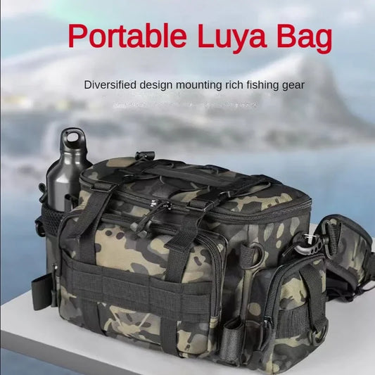 Fishing tackle, shoulder bag, storage bag, portable fishing rod holder, outdoor sports bag, flying fishing