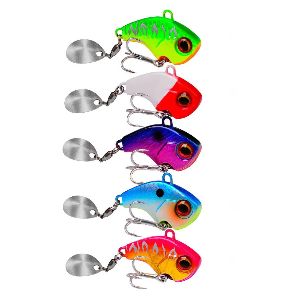 Fishing Lures Wobble Rotating Metal Vib Vibration Bait Winter Fishing 6g 15g 28g Artificial Hard Baits Spinner Spoon Lure Pesca