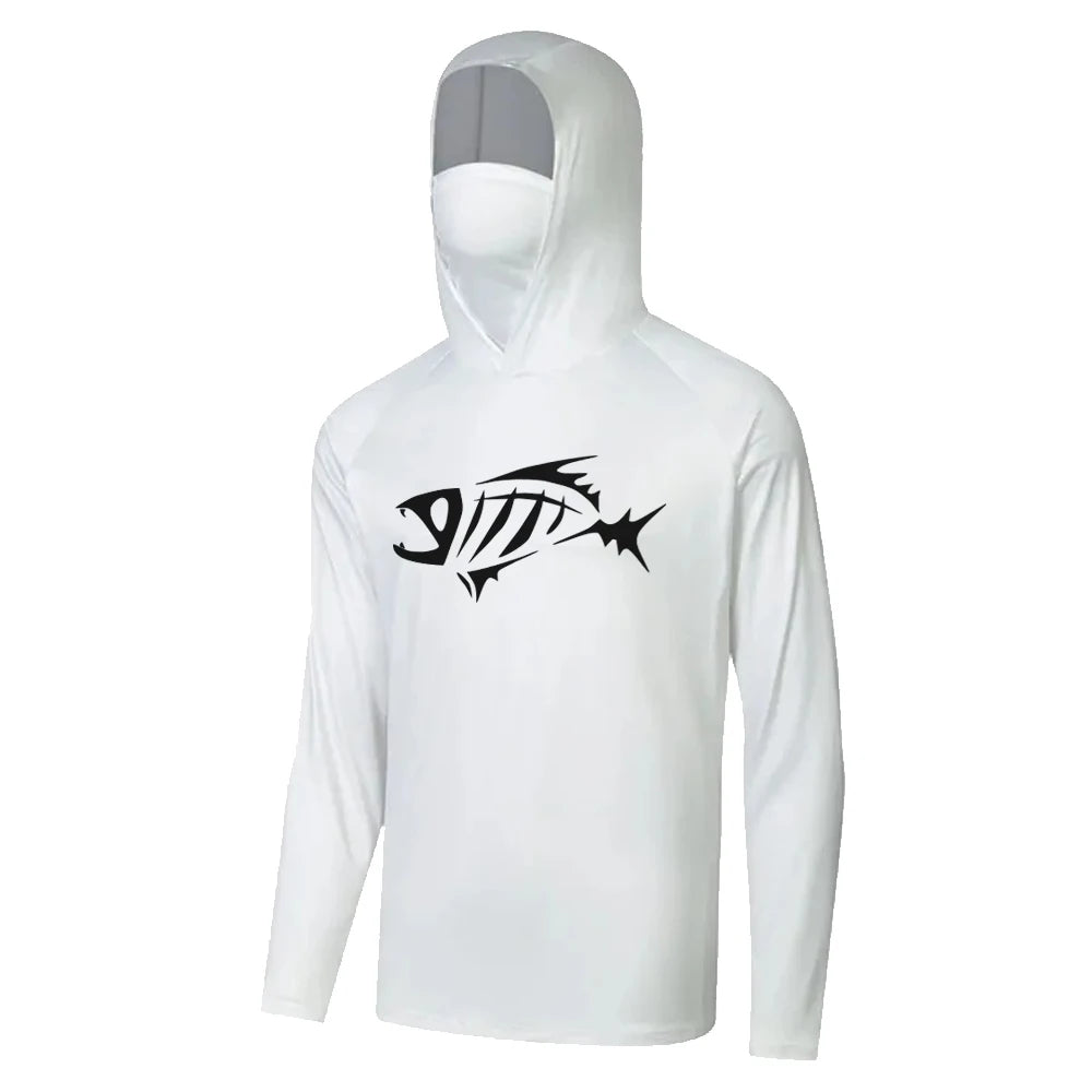 Fishing Hoodie Shirts with Mask Men Long Sleeve Sweatshirt Uv Protection  Moisture Wicking Fishing Clothing