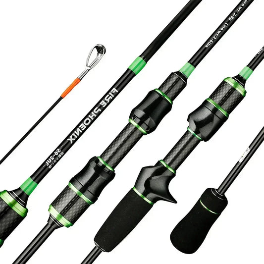 Ultra Light Fishing Rod Carbon Fiber Casting/Spinning Fishing Pole UL Solid Tip Bait WT 2-8g Line WT 2-6LB Lure Fishing Rods