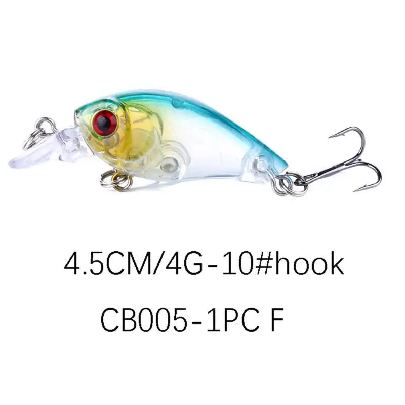 1~8PCS Mixed Colors Minnow Fishing Lures Set 4.5cm 3.5g Mini Crank Wobblers With Treble Hooks Tackle Topwater Swim Crankbaits