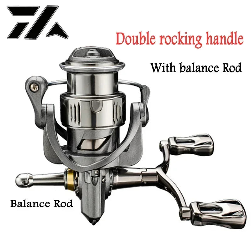 VWVIVIDWORLD 2500-6000 Series，5.2:1Gear Ratio, 8KG Max Drag, CNC Metal Doublel Rocker,Spinning Fishing Reel,For Freshwater Saltw