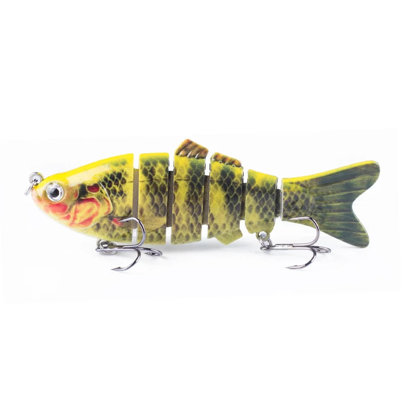 Hanlin Set 4 Inch 16.5g Fishing Lures Multi Jointed Wobblers Swimbait Hard Artificial Bait Crankbait Sinking Pike Bass Tackle